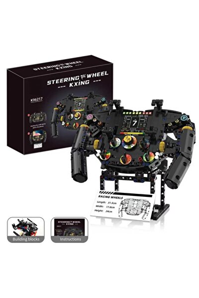 Choice مجموعة بناء عجلة قيادة سباق كلاسيكية مع صندوق، نموذج 1:1 يمكنك تركيبه ...