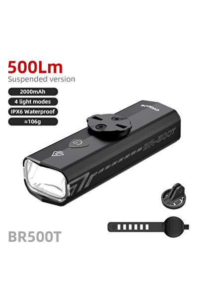 Choice مصباح أمامي للدراجة BR500T من CYCLAMI، بقوة 500 لومن، وبطارية 2000 ملل...