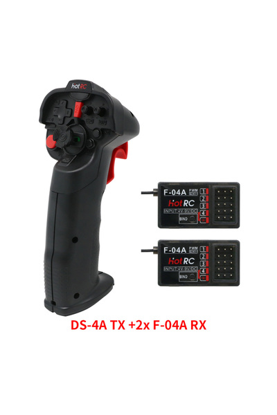 Choice جهاز إرسال لاسلكي DS 4A مع مستقبلين RX من HotRC، بتردد 2.4 جيجاهرتز، ب...