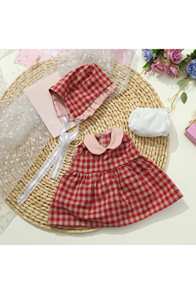Choice red lattice 45cm Reborn Baby Doll Clothes Lovely Reborn Baby Clothes 1...