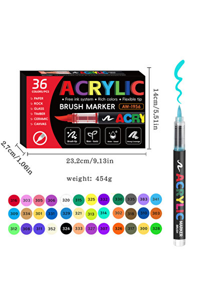 Choice مجموعة أقلام تلوين سائلة مباشرة، 36 لونًا (من 12 إلى 168 لونًا)، للرسم...