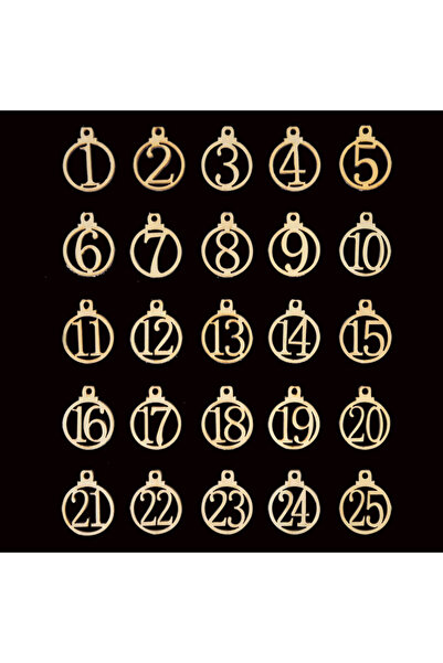 Choice 25pcs Number Number 1-25 Digital Wooden Christmas Advent Calendar Coun...