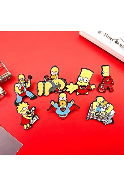 Miniso 7 دبابيس مينا، 7 دبابيس مينا مستوحاة من عائلة سيمبسون، دبابيس كلاسيكية...