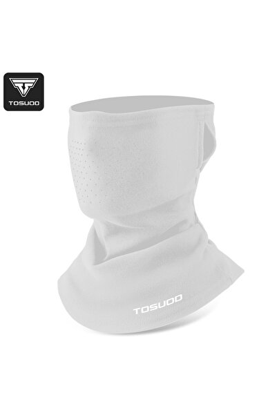 Choice قناع وجه شتوي أبيض من توسود، مقاوم للبرد والرياح والعرق، غطاء رأس للتز...