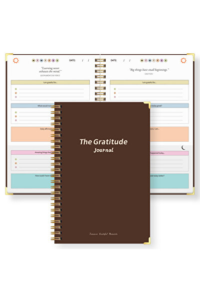 Choice Chocolate A5 Gratitude Journal Notebook, Mindfulness Journal with Prom...