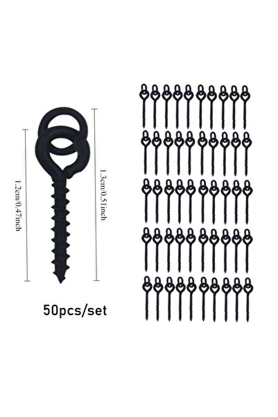Choice 50 قطعة من حلقات دوارة من Ackibbik، 50 قطعة من براغي طعم دائرية لصيد ا...