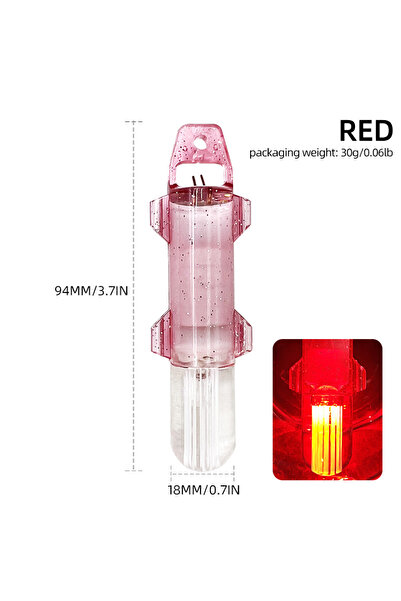 Choice1 RED Fishing Tackle Lure Light LED Underwater Night Attracting Fish La...