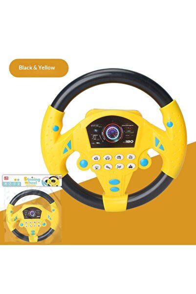 Choice لعبة محاكاة عجلة قيادة سيارة للأطفال الصغار باللون الأسود، لعبة تعليمي...