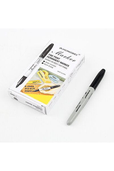 Choice 12 pieces1 box Eco Safe 12 PCS Fine Pointed Permanent Marking Pen - Qu...