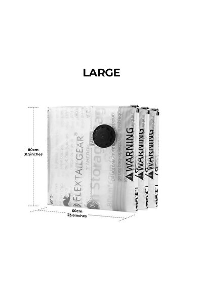 Choice مجموعة أكياس تفريغ الهواء الكبيرة من فليكس تيل - 4 أكياس متينة موفرة ل...