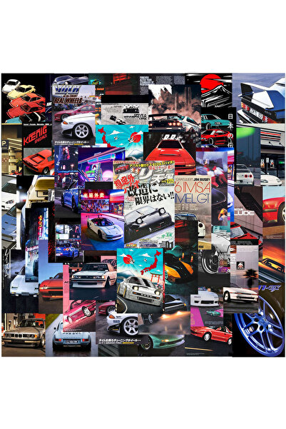 Choice 10/30/50 قطعة ملصقات سيارات سباق معدلة بتصميم JDM، ملصقات جرافيتي كلاس...