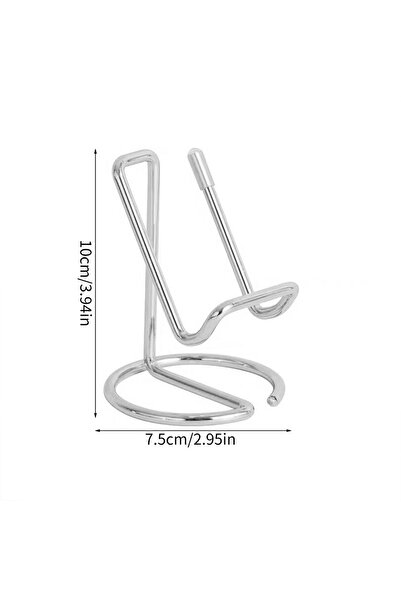 Choice حامل هاتف مكتبي فضي اللون، حامل بطاقات عمل معدني بسيط، حامل مكتبي، اسم...