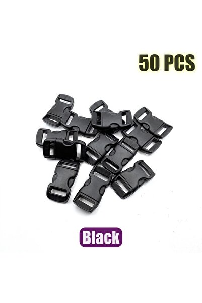 Choice5 10 مم أسود، 50 قطعة/عبوة، مشبك إبزيم جانبي منحني بلاستيكي ملون 10 مم ...