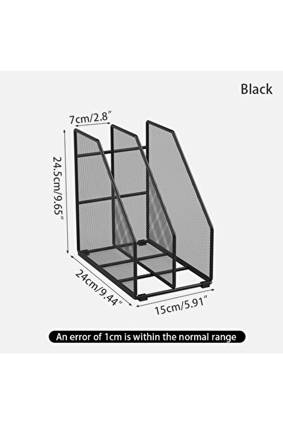 Choice 2-Section-Black Desktop file rack, office workstation storage rack, de...