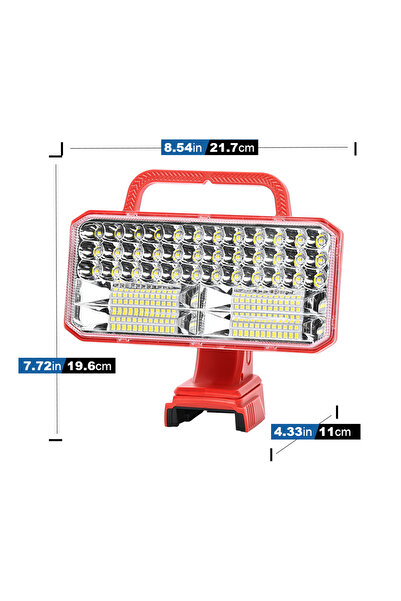 Choice مصباح عمل LED لاسلكي بدون بطارية، متوافق مع بطاريات ميلووكي 18 فولت، 4...