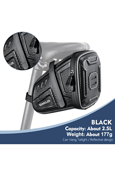 Choice BAG044 NEWBOLER 1.5L/2.5L Waterproof Bicycle Saddle Bag MTB Road Bike ...