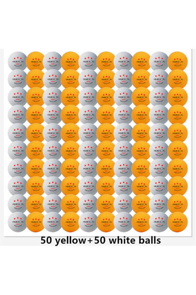 Choice 50 white 50 yellow Huieson 3 Star Ping Pong Balls 50~100 PCS ABS 40+ N...