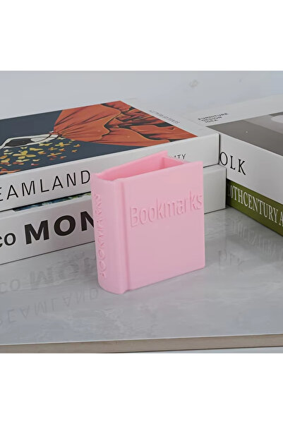 Choice7 Pink storage box Book Shaped Bookmark Storage Box - Portable,Lightwei...