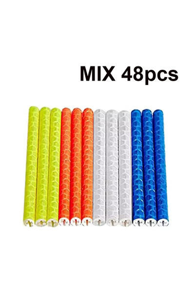 Choice MIX 48pcs 48/24/12PCS Bicycle Wheel Spokes Reflective Sticker Tube Str...