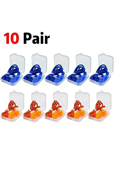 Choice 10 Pair Mixed 01 1-10Pairs Noise Cancelling Silicone Earplugs Reusable...