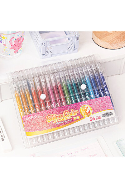 Choice أقلام جل لامعة كبيرة السعة، 36 لونًا، مثالية لتدوين اليوميات.