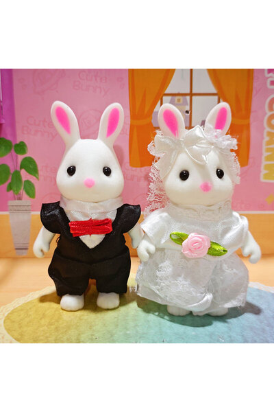 Choice Bride Rabbit Forest Family Reindeer Rabbit Panda Animal Simulation Dol...