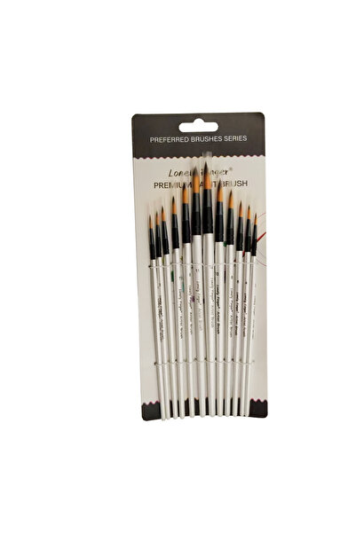Choice3 12pcs White Round 12/48pcs Acrylic Paint Brushes, Professional Synthe...
