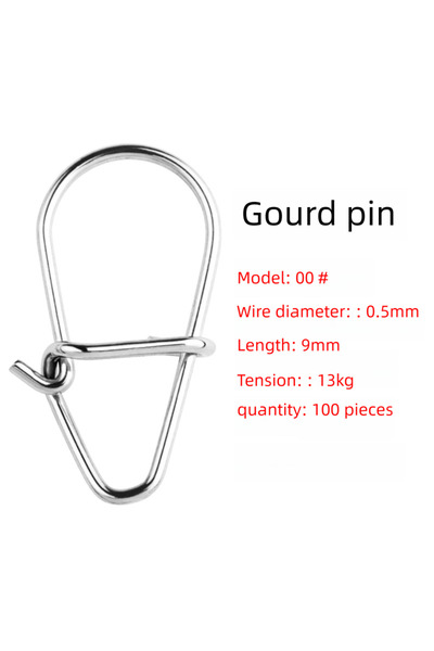 Choice 00 100 pcs Stainless Steel Fishing Snap Hooked Snap Pin Fastlock Clip ...