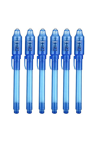 Choice ٦ أقلام حبر أزرق، ٤-١٢ قلم حبر سري، قلم تجسس مزود بضوء فوق بنفسجي، قلم...