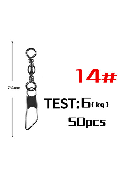 Choice 50 قطعة من مشابك دوارة من الفولاذ المقاوم للصدأ، مقاس 14، عالية القوة،...