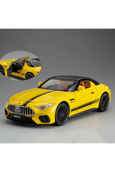 Choice4 سيارة SL63 صفراء بمقياس 1:22، نموذج مصغر من طراز SL63 G800، مصنوعة من...
