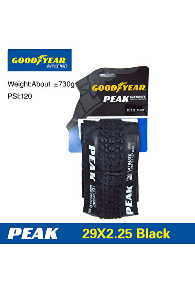 Choice إطار دراجة جبلية أسود قابل للطي من نوع Goodyear Peak SL Race/ Peak Ult...
