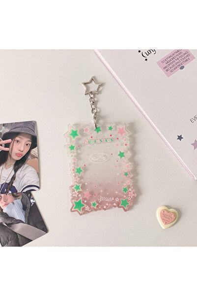 Choice حامل بطاقات صور وردي فاتح بنمط النجوم، حافظة بطاقات صور، إطار صور كامي...