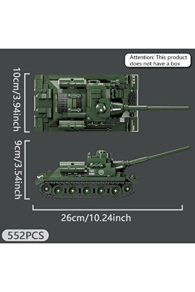 Choice SU-100 tank SU-100 Tank Destroyer building blocks, 552PCS armored vehi...