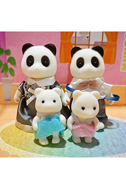 Choice Panda Family Forest Family Reindeer Rabbit Panda Animal Simulation Dol...