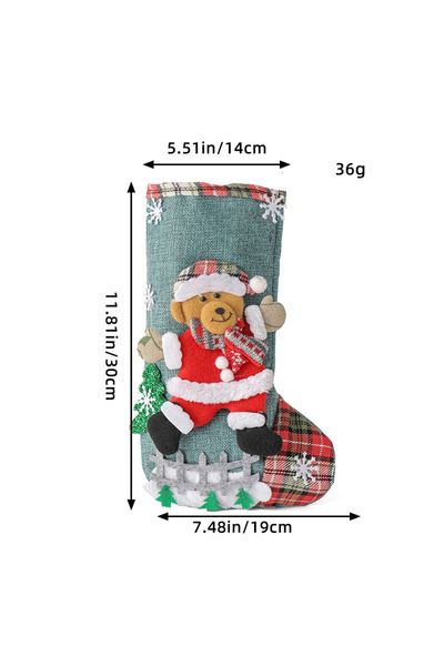 Choice مجموعة جوارب عيد الميلاد مقاس 19×30 سم، من M1 إلى M9، تتضمن دمية سانتا...