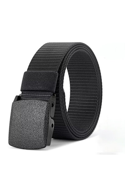 Choice حزام عسكري تكتيكي رجالي من النايلون الأسود بطول 120 سم، عبوة من قطعتين...