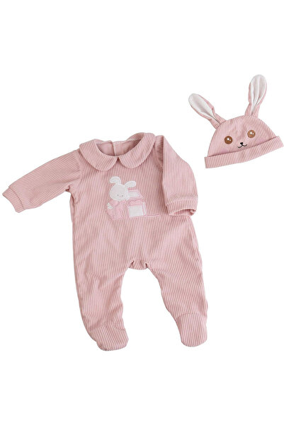 Choice طقم ملابس دمية أرنب حديث الولادة، يتضمن رومبير وبنطال، مناسب للدمى مقا...