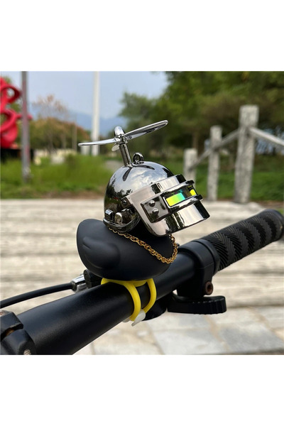Choice Black Black Cute Duck Bike Bell with Propeller Helmet Bicycle Horn Das...