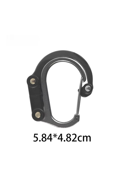 Choice black Multifunctional Aluminum Alloy D-Type Utility Hooks Rotatable Qu...
