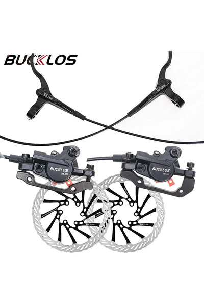 Choice7 BUCKLOS BRAKES-Black Rotor BUCKLOS Bike Hydraulic Brakes Set 160mm Bi...