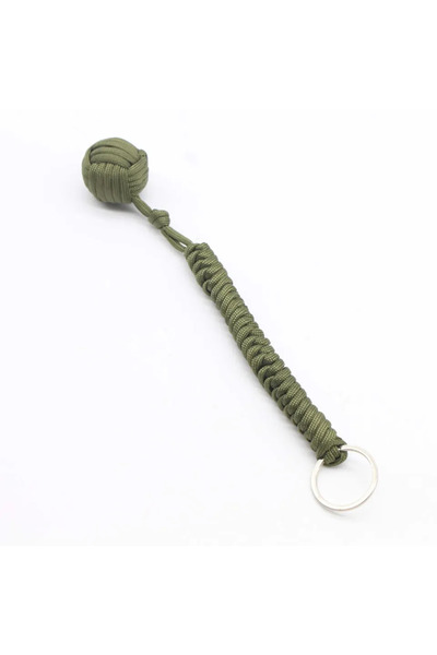 Choice Army Green Outdoor Self-Defense Umbrella Rope Monkey Fist Steel Ball P...