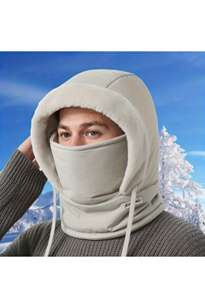 Choice Light Gray Winter Warm Hat for Men and Women, Autumn and Winter Cyclin...