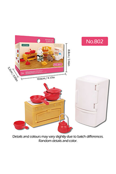 Choice B02 1:12 أثاث بيت الدمية العائلي في الغابة بيت الدمية المصغر من مونتيس...