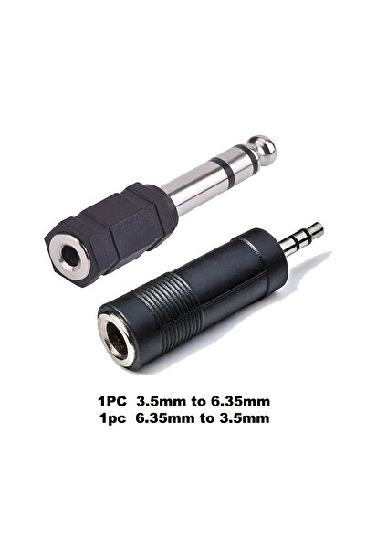 Choice 1 pair 3.5mm Female To 6.35mm Male Stereo Headphone Audio Adaptor Micr...