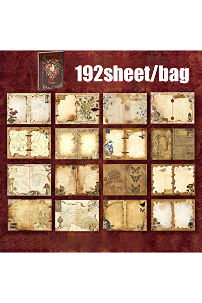 Choice S29207-1 Mr.Paper 192pcs Vintage Style Notebook Set, Gold Foil Writing...