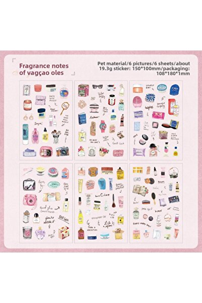 Choice5 مجموعة ملصقات دفتر قصاصات عتيقة من دي جورنام، 6 أوراق، مصنوعة من مادة...