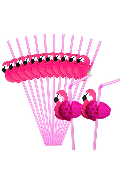 Choice ١٠ قطع فلامنجو، ١٠-٣٠ قطعة فلامنجو، زينة كعكة على شكل خلية نحل، ماصات ...