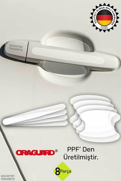 Kocamın Tasarımı Araba Kapı Koruyucu PPF Film 8 Parça Alman Malı Parlak Şeffa...