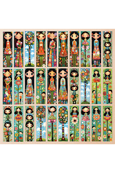 Choice مجموعة من 32 قطعة بألوان متنوعة، فواصل كتب لطيفة للبنات، مناسبة لموسم ...